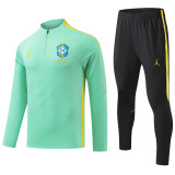 2026-27 Brazil Light green Half Pull Tracksuit (半拉链)