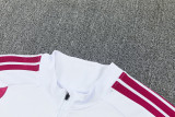 2026-27 RMA White Half Pull Tracksuit (半拉链)