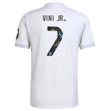 2025-26 RMA Home Vini Jr. #7 Print Dragon Number Fans Soccer Jersey