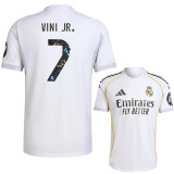 2025-26 RMA Home Vini Jr. #7 Print Dragon Number Fans Soccer Jersey