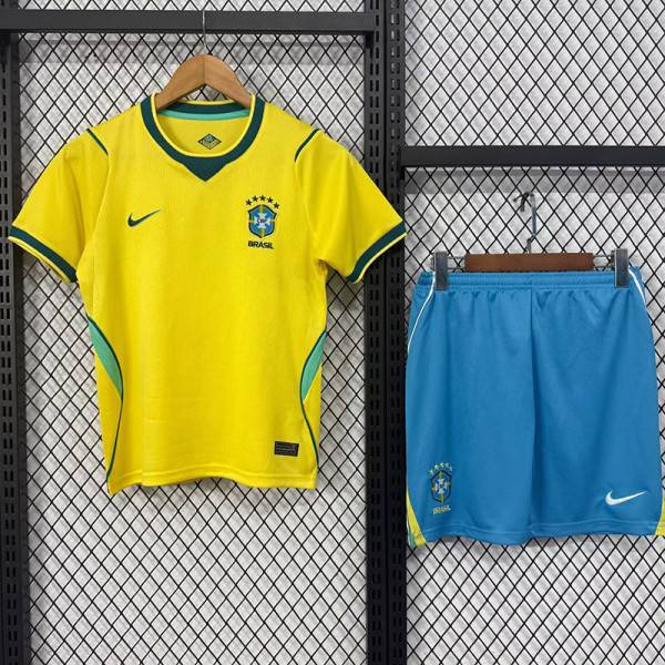 2026-27 Brazil Home Kids Soccer Jersey