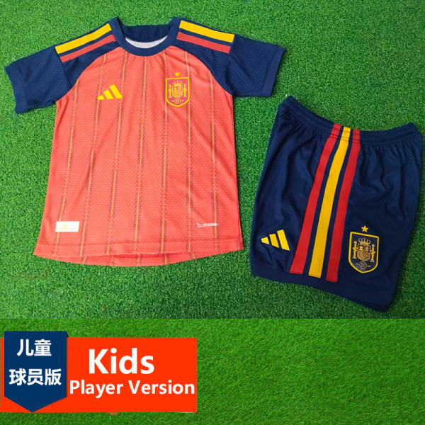 2026-27 Spain Home Kids Player Version Soccer Jersey (球员童装)