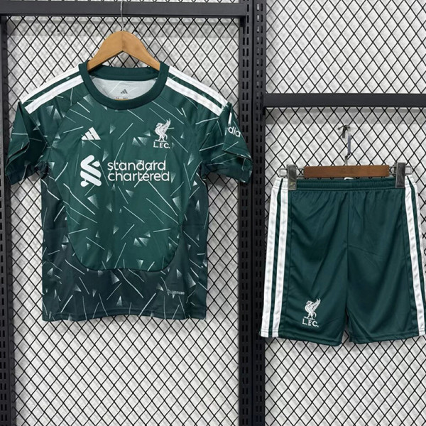 2026-27 LIV Green Goalkeeper Kids Soccer Jersey