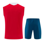 2026-27 Portugal Red Tank top and shorts suit