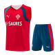 2026-27 Portugal Red Tank top and shorts suit