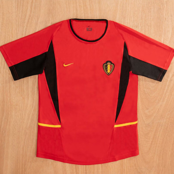 2002 Belgium Home Retro Soccer Jersey
