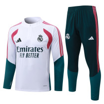2026-27 RMA White Half Pull Tracksuit #B26047(半拉链)