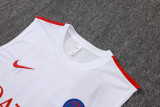 2026-27 PSG White Tank top and shorts suit #D26039
