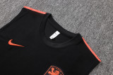 2026-27 Netherlands Black Tank top and shorts suit #D26038