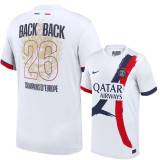 2025-26 PSG Away Have 2 Stars Champions of Europe 26 Fans Soccer Jersey