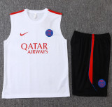 2026-27 PSG White Tank top and shorts suit #D26039