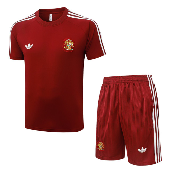 2026-27 Spain Brown Red Training Short Suit #J26037