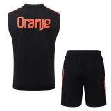 2026-27 Netherlands Black Tank top and shorts suit #D26038