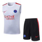 2026-27 PSG White Tank top and shorts suit #D26039