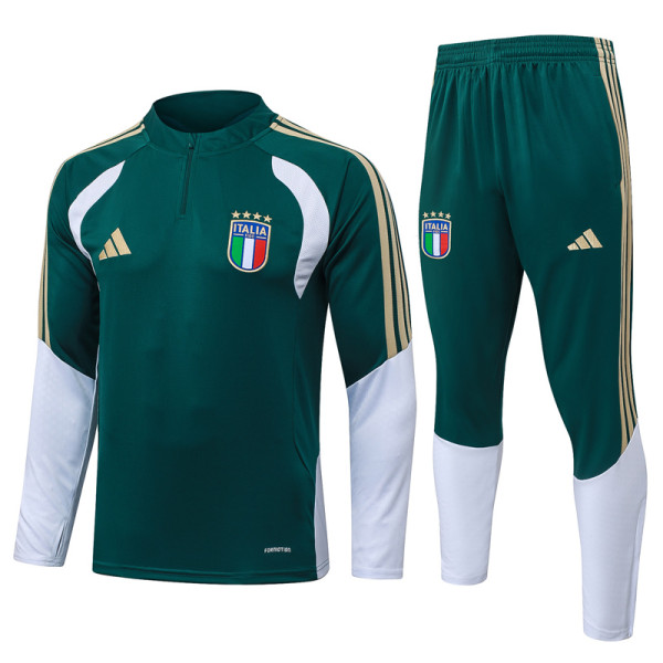 2026-27 Italy Green Half Pull Tracksuit #B26008(半拉链)