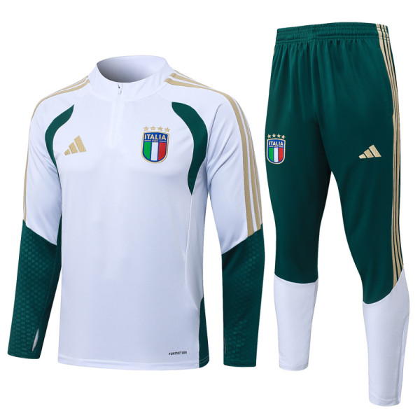 2026-27 Italy White Half Pull Tracksuit #B26009(半拉链)