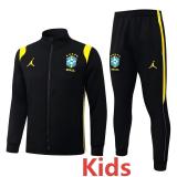 2026-27 Brazil Jordan Black Kids Jacket Tracksuit #E26042(童装)
