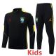 2026-27 Brazil Jordan Black Kids Half Pull Tracksuit #E26048(童装)(半拉链)