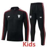 2026-27 Man Utd Black Kids Half Pull Tracksuit #E26072(童装)(半拉链)