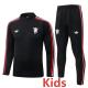 2026-27 Man Utd Black Kids Half Pull Tracksuit #E26072(童装)(半拉链)
