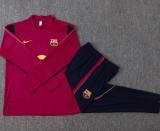 2026-27 BAR Brown Red Kids Half Pull Tracksuit #E26075(童装)(半拉链)