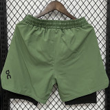 D632 ON Green Casual Short Pants