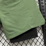 D632 ON Green Casual Short Pants