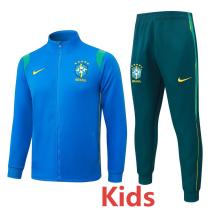 2026-27 Brazil Lake blue Kids Jacket Tracksuit #E26061(童装)