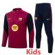 2026-27 BAR Brown Red Kids Half Pull Tracksuit #E26075(童装)(半拉链)