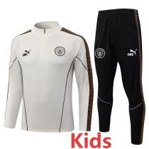 2026-27 Man City Beige Kids Half Pull Tracksuit #E26054(童装)(半拉链)