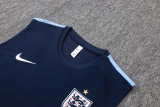 2026-27 England Royal blue Tank top and shorts suit #D26042