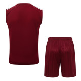 2026-27 Spain Brown Red Tank top and shorts suit #D26044