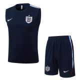 2026-27 England Royal blue Tank top and shorts suit #D26042