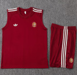 2026-27 Spain Brown Red Tank top and shorts suit #D26044