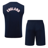 2026-27 England Royal blue Tank top and shorts suit #D26042
