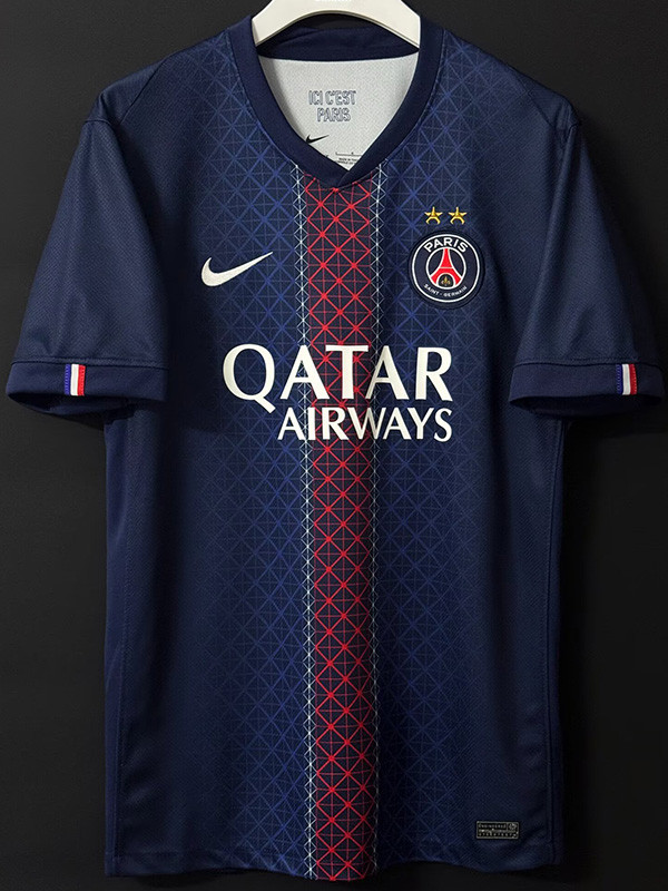 2025-26 PSG Home Have 2 Stars Fans Soccer jersey (前带2星)