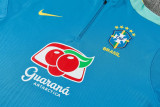 2026-27 Brazil Lake blue Half Pull Tracksuit (半拉链)