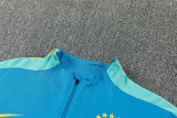 2026-27 Brazil Lake blue Half Pull Tracksuit (半拉链)