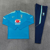2026-27 Brazil Lake blue Half Pull Tracksuit (半拉链)