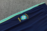 2026-27 Brazil Lake blue Half Pull Tracksuit (半拉链)