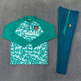 2026-27 Portugal Green Half Pull Tracksuit (半拉链)