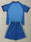2026-27 RMA Lake blue Goalkeeper Kids Soccer Jersey