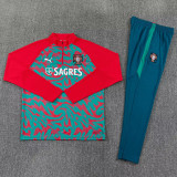 2026-27 Portugal Red Half Pull Tracksuit (半拉链)