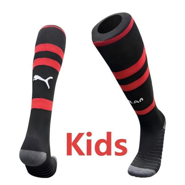2026-27 ACM Home Black Red Kids Socks(儿童)