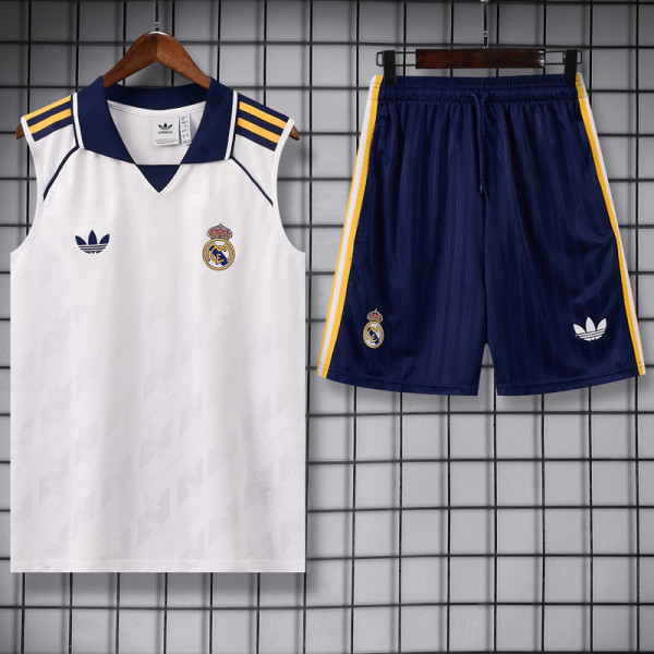 2026-27 RMA White Tank top and shorts suit
