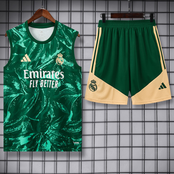 2026-27 RMA Green Tank top and shorts suit