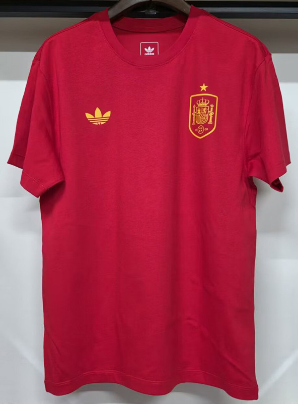 2026-27 Spain Red High Quality Casual T-Shirt (三叶草)
