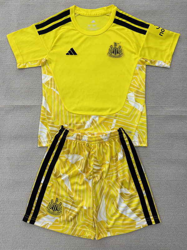 2026-27 Newcastle Yellow Goalkeeper Kids Soccer Jersey