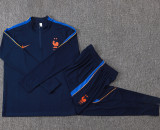 2026-27 France Royal blue Half Pull Tracksuit #B26075(半拉链)