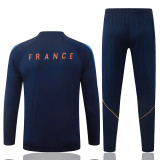 2026-27 France Royal blue Half Pull Tracksuit #B26075(半拉链)